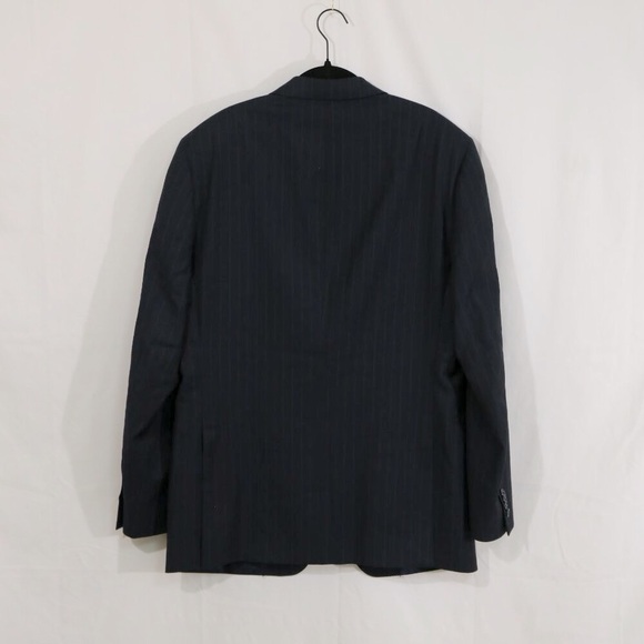2-piece Samuelsohn Men’s 42R Navy Pinstripe Wool Suit Blazer & Pants Canada - Picture 11 of 16